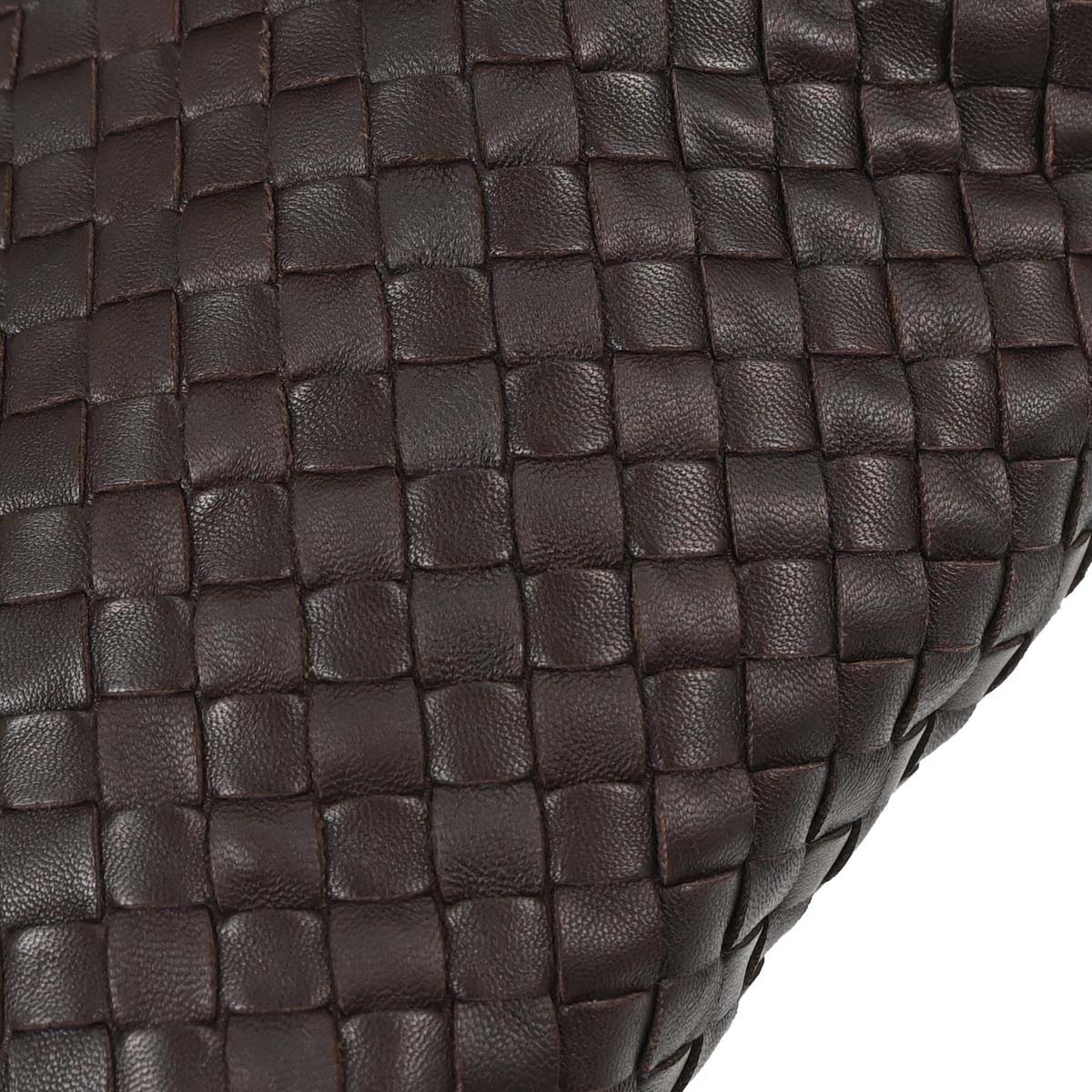 Bottega Veneta Brown Leather Intrecciato Tote Handbag