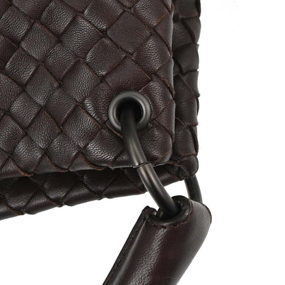 Bottega Veneta Brown Leather Intrecciato Tote Handbag