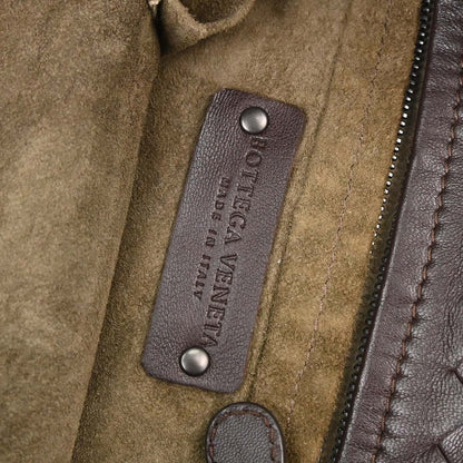 Bottega Veneta Brown Leather Intrecciato Tote Handbag
