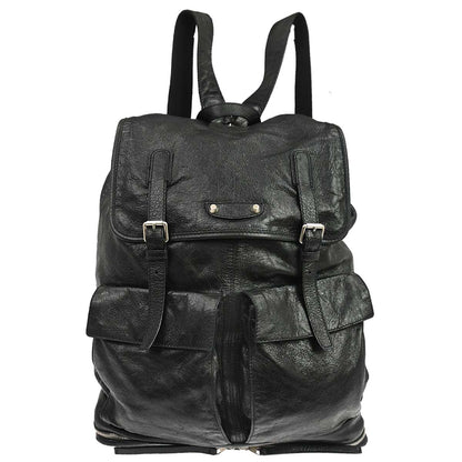 Balenciaga Black Lambskin Traveller Backpack