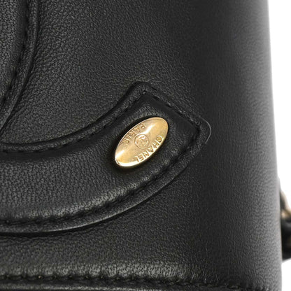 Chanel 2019 Black Lambskin Vanity 2way Shoulder Handbag