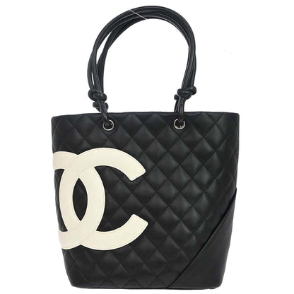 Chanel 2005-2006 Black Calfskin Cambon Ligne Tote Handbag