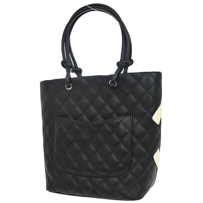 Chanel 2005-2006 Black Calfskin Cambon Ligne Tote Handbag