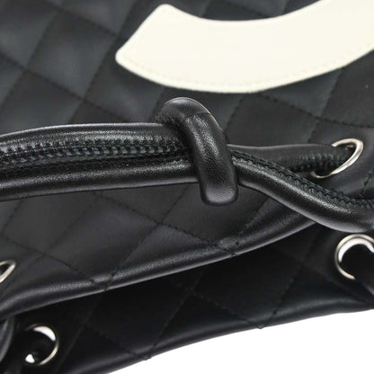 Chanel 2005-2006 Black Calfskin Cambon Ligne Tote Handbag
