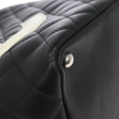 Chanel 2005-2006 Black Calfskin Cambon Ligne Tote Handbag