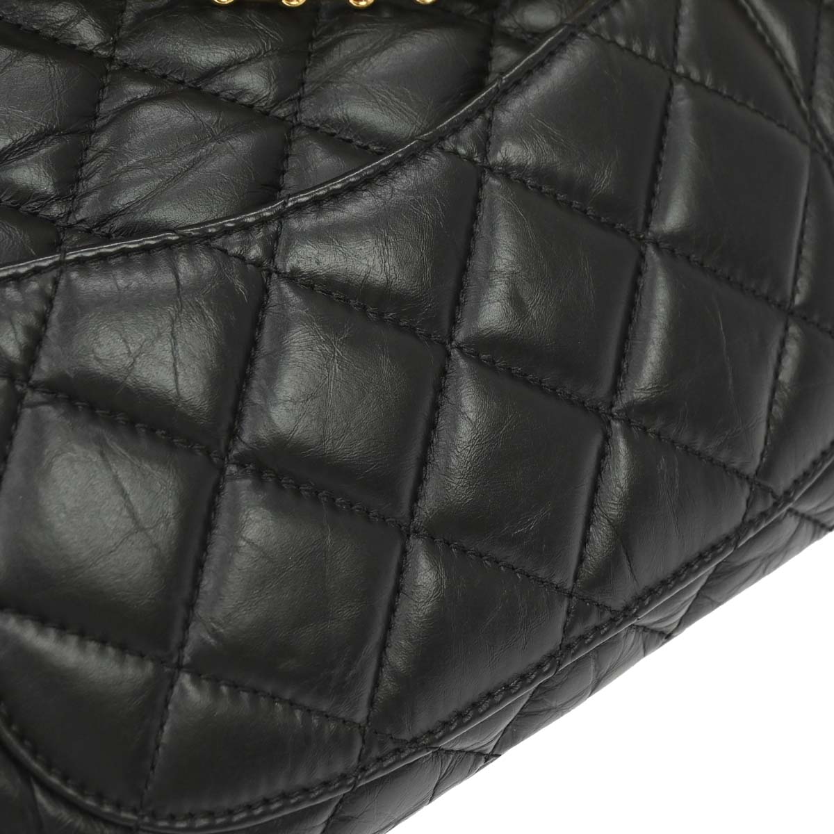 Chanel 2017 Black Calfskin Mademoiselle Lock Hanger Flap Shoulder Bag