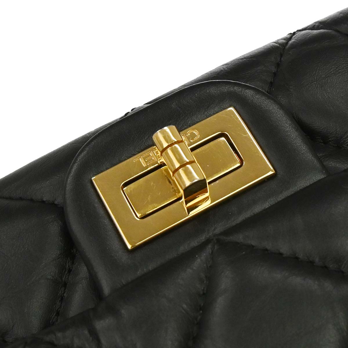 Chanel 2017 Black Calfskin Mademoiselle Lock Hanger Flap Shoulder Bag