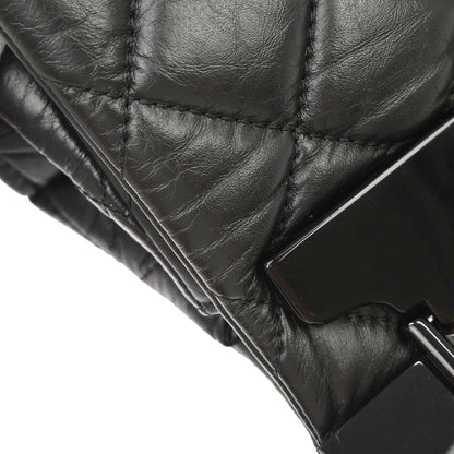 Chanel 2017 Black Calfskin Mademoiselle Lock Hanger Flap Shoulder Bag