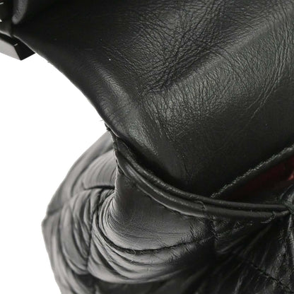 Chanel 2017 Black Calfskin Mademoiselle Lock Hanger Flap Shoulder Bag