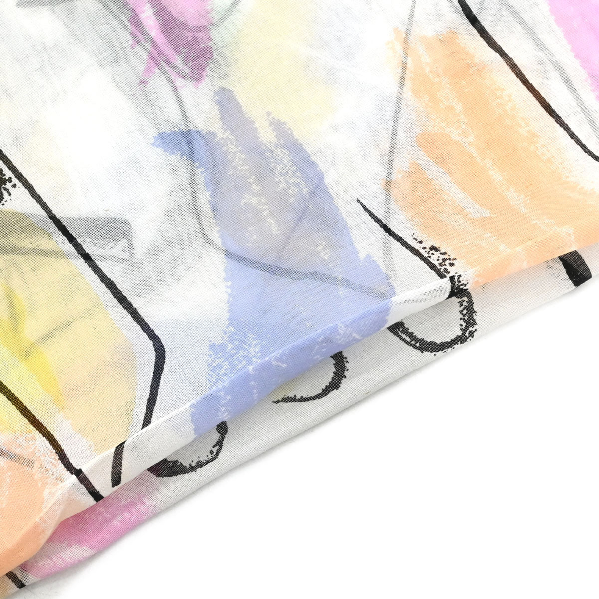 Chanel Big Scarf Pareo Yellow White