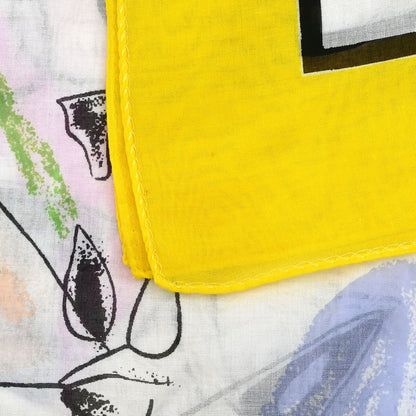 Chanel Big Scarf Pareo Yellow White