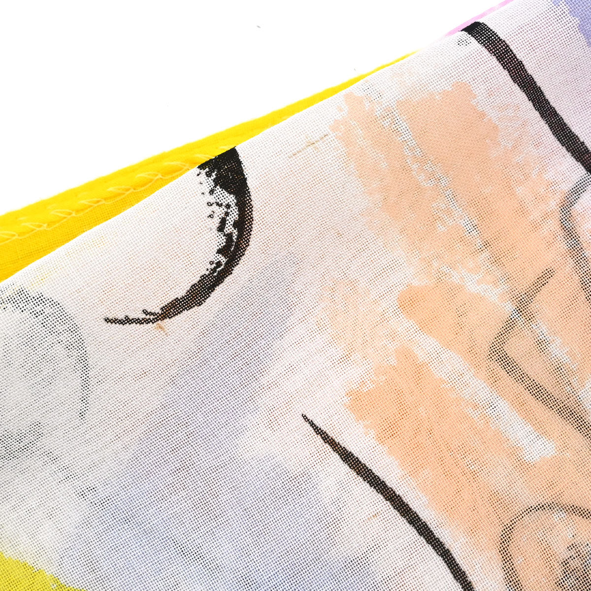 Chanel Big Scarf Pareo Yellow White