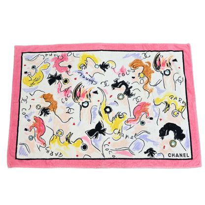 Chanel Beach Towel Pink Small Good