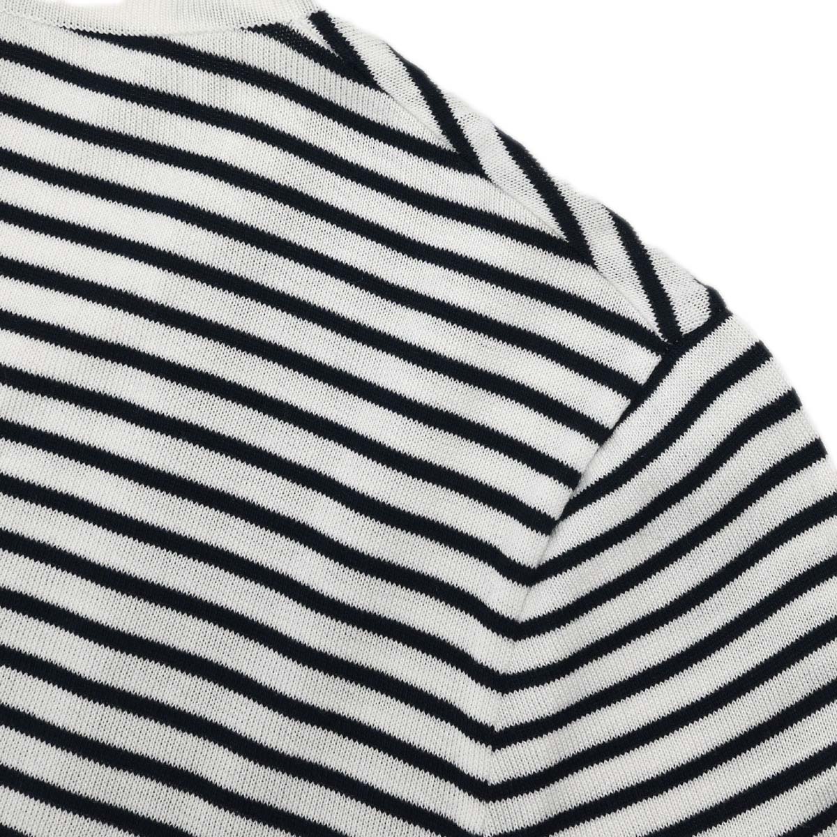 Chanel Short Sleeve Border Top White #36