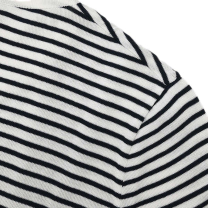Chanel Short Sleeve Border Top White #36