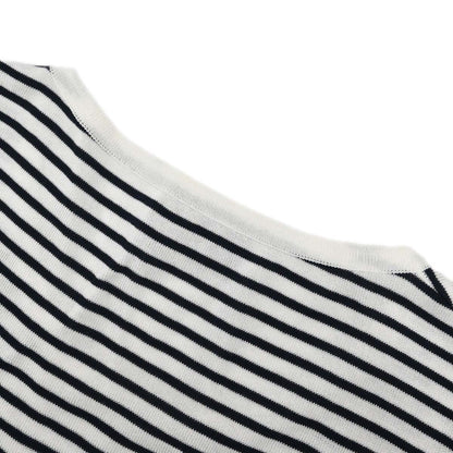Chanel Short Sleeve Border Top White #36