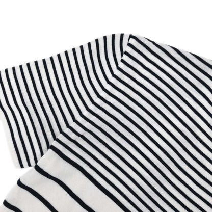 Chanel Short Sleeve Border Top White #36