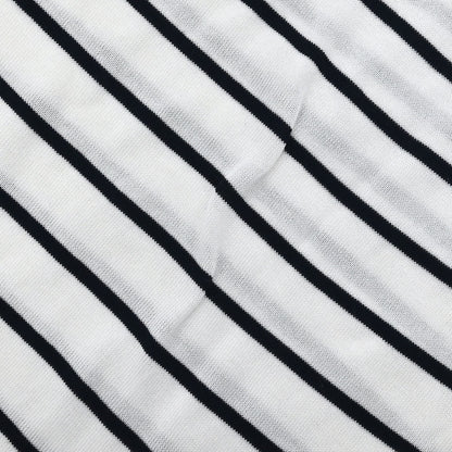 Chanel Short Sleeve Border Top White #36
