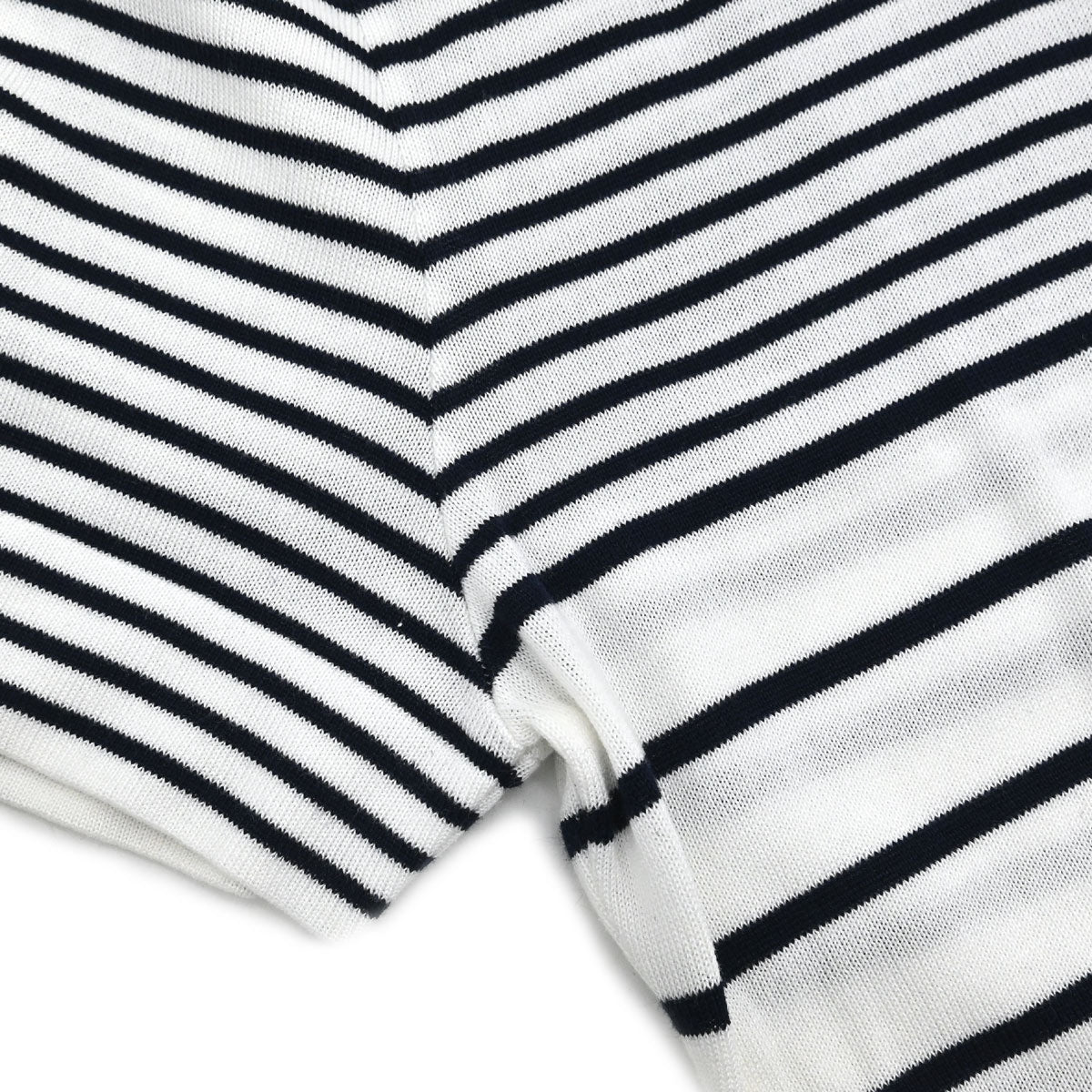 Chanel Short Sleeve Border Top White #36