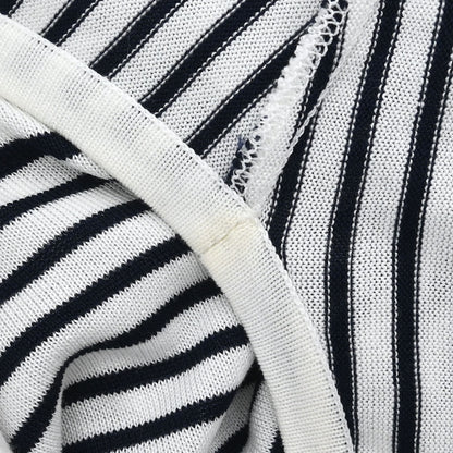 Chanel Short Sleeve Border Top White #36