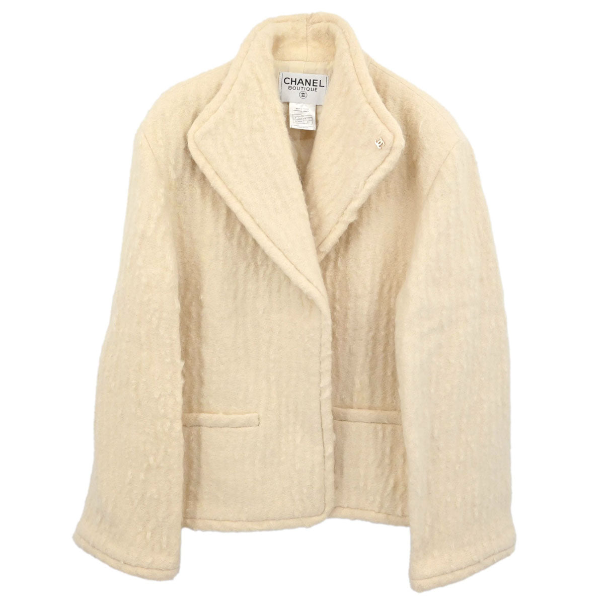 Chanel 1998 Single Breasted Jacket Ivory #42