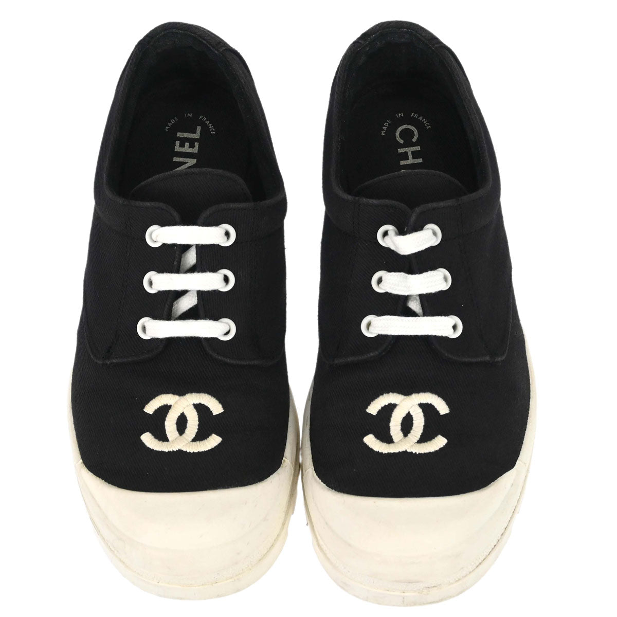 Chanel * Sneakers Black White Shoes #36