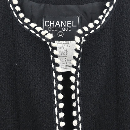 Chanel 1994 Setup Suit Jacket Skirt Black #36 #38