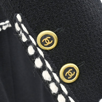 Chanel 1994 Setup Suit Jacket Skirt Black #36 #38