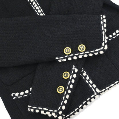 Chanel 1994 Setup Suit Jacket Skirt Black #36 #38
