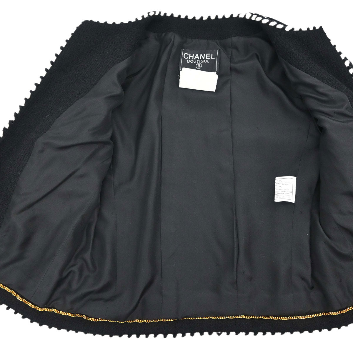 Chanel 1994 Setup Suit Jacket Skirt Black #36 #38
