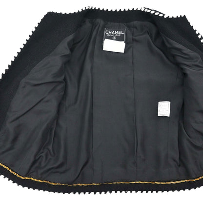 Chanel 1994 Setup Suit Jacket Skirt Black #36 #38