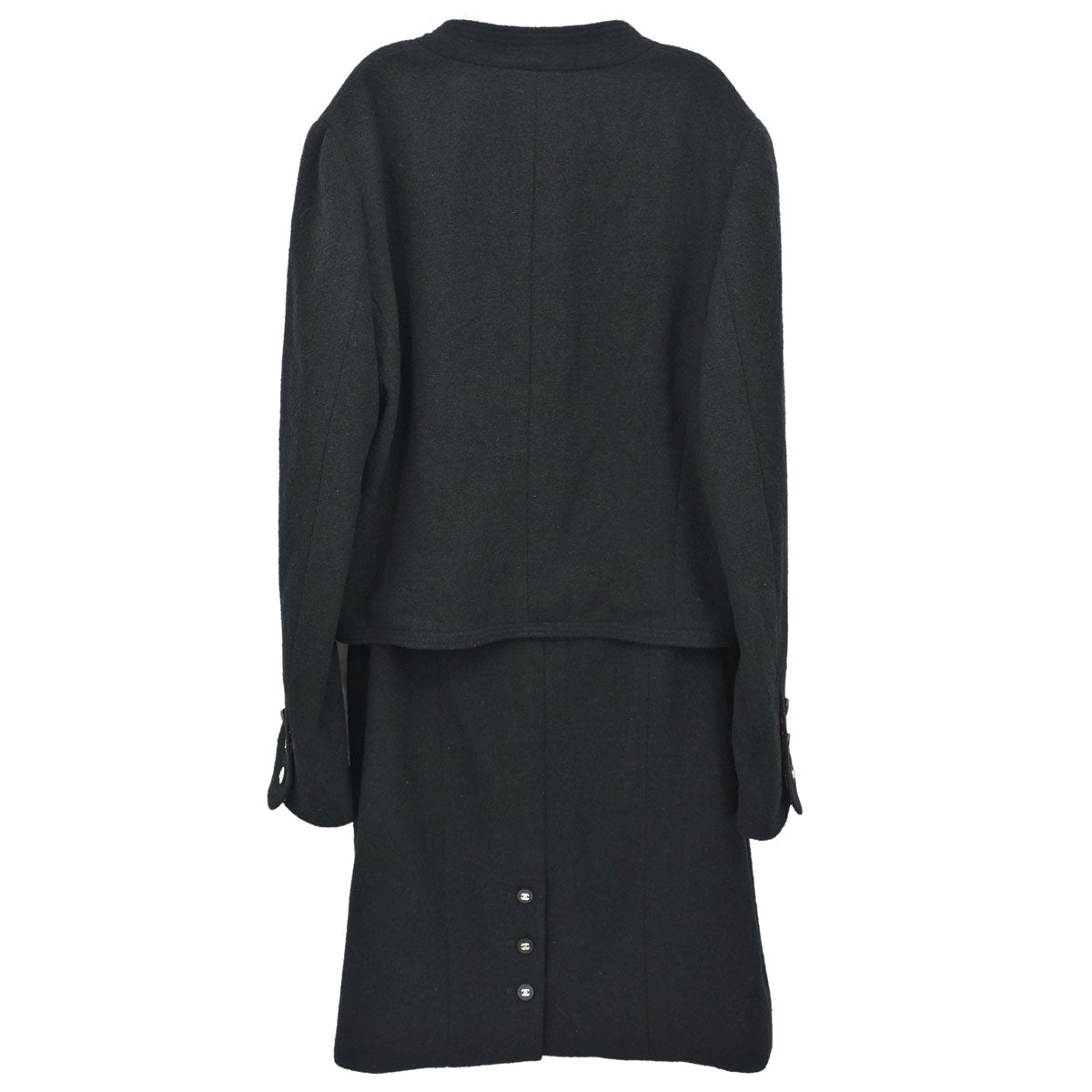 Chanel 1996 Setup Suit Jacket Skirt Black #42