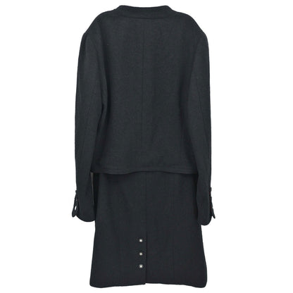 Chanel 1996 Setup Suit Jacket Skirt Black #42
