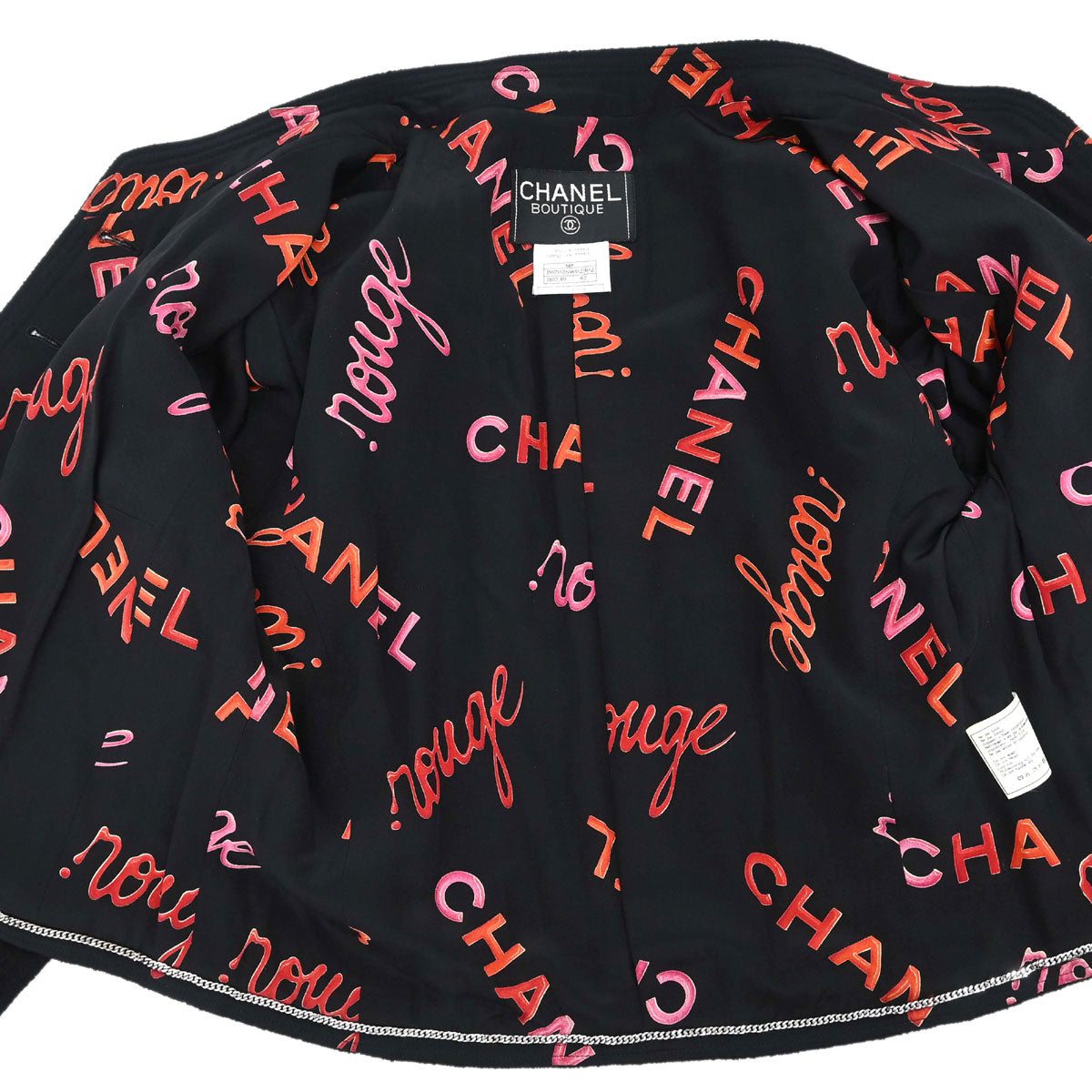 Chanel 1996 Setup Suit Jacket Skirt Black #42
