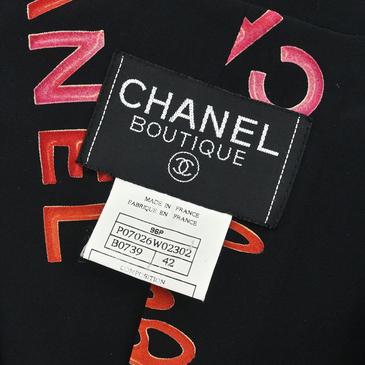 Chanel 1996 Setup Suit Jacket Skirt Black #42