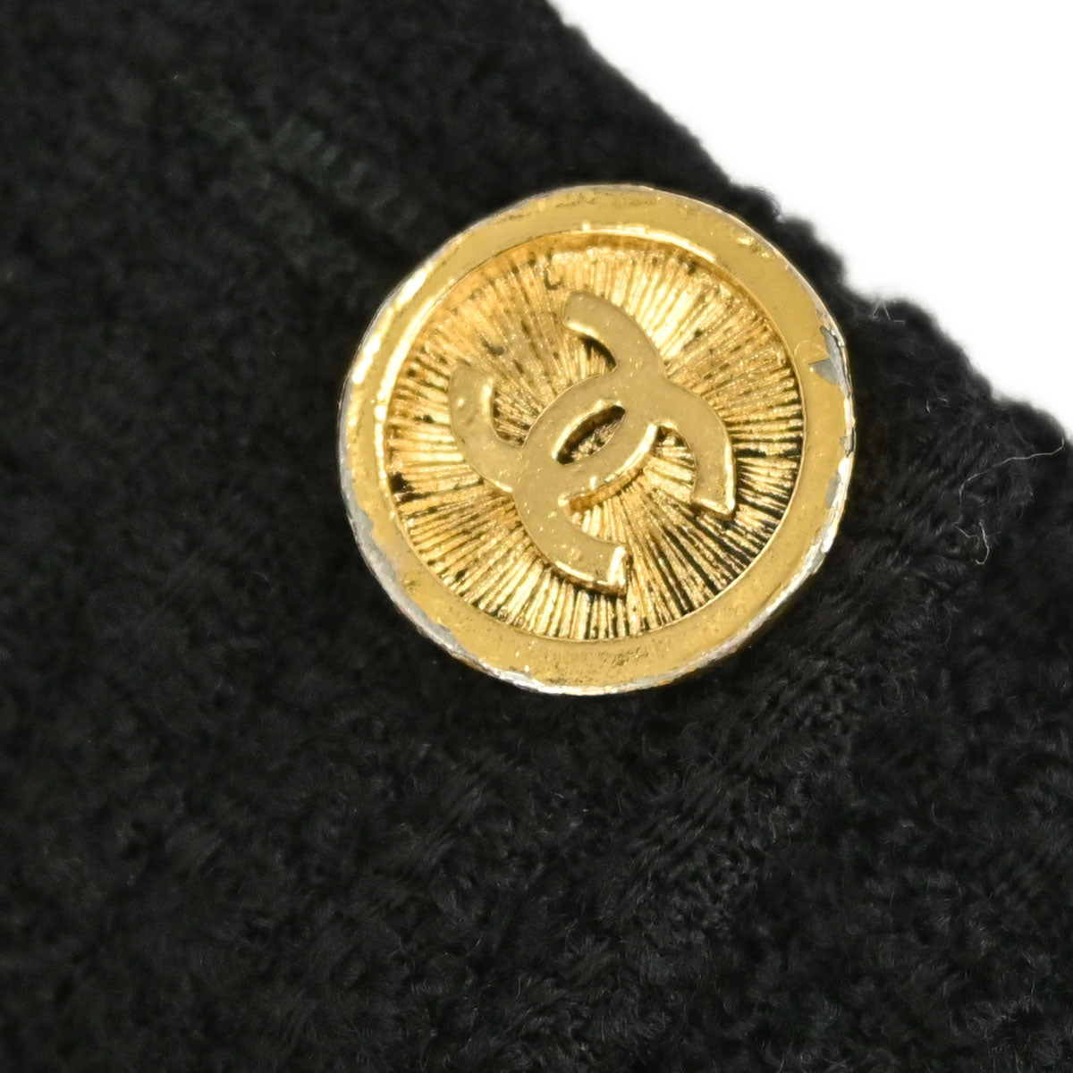 Chanel Setup Suit Jacket Skirt Tweed Black