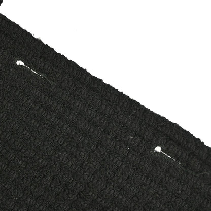 Chanel Setup Suit Jacket Skirt Tweed Black