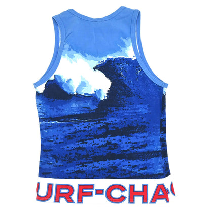 Chanel 2002 Surf Line Sleeveless Tank Top Blue #42