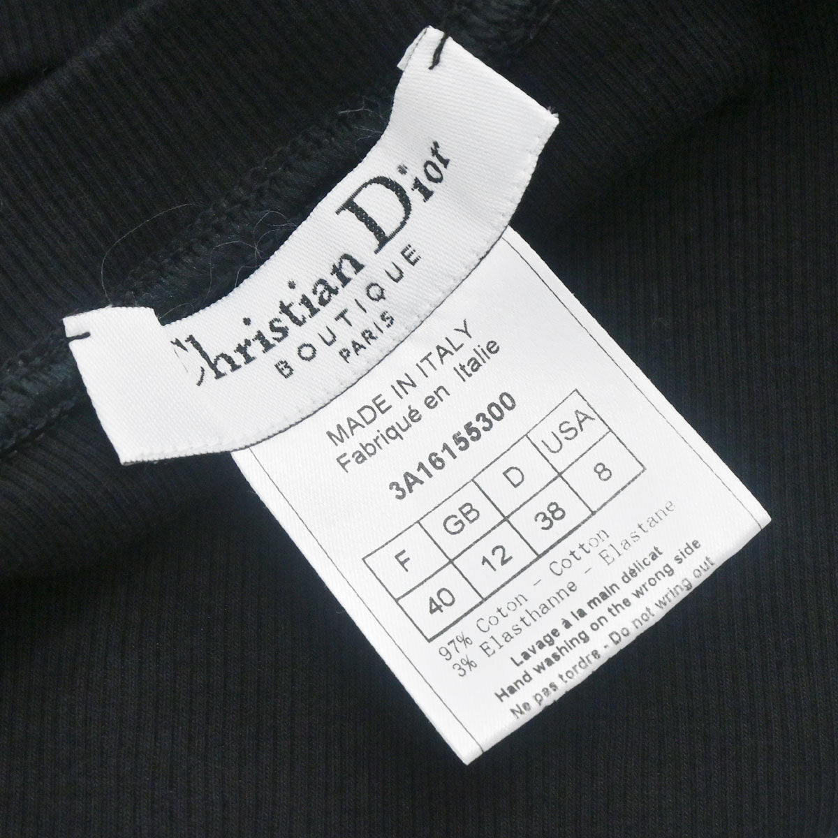 Christian Dior 2003 Sleeveless Tank Top Black #40