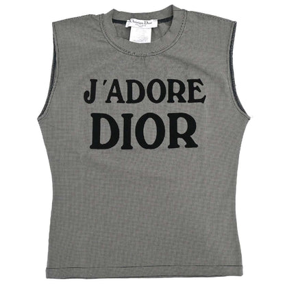 Christian Dior 2002 Sleeveless Tank Top Houndstooth Black #38