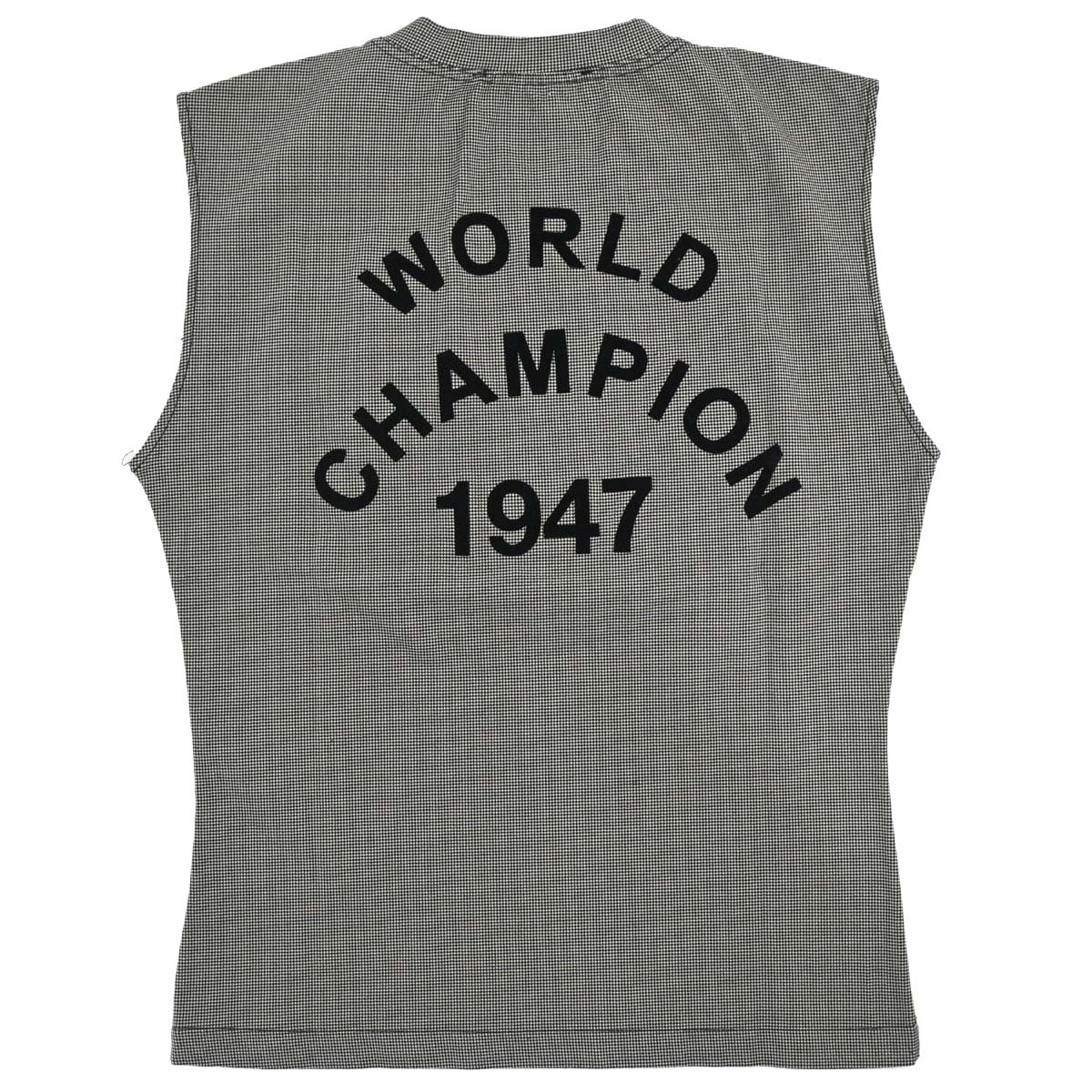 Christian Dior 2002 Sleeveless Tank Top Houndstooth Black #38