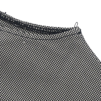 Christian Dior 2002 Sleeveless Tank Top Houndstooth Black #38