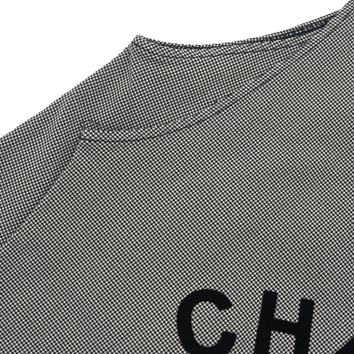 Christian Dior 2002 Sleeveless Tank Top Houndstooth Black #38