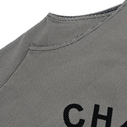 Christian Dior 2002 Sleeveless Tank Top Houndstooth Black #38