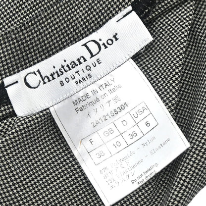 Christian Dior 2002 Sleeveless Tank Top Houndstooth Black #38