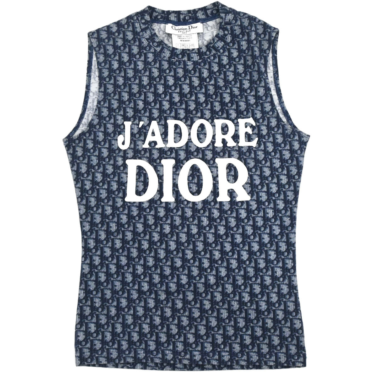 Christian Dior 2003 Trotter Tank Top Navy #36