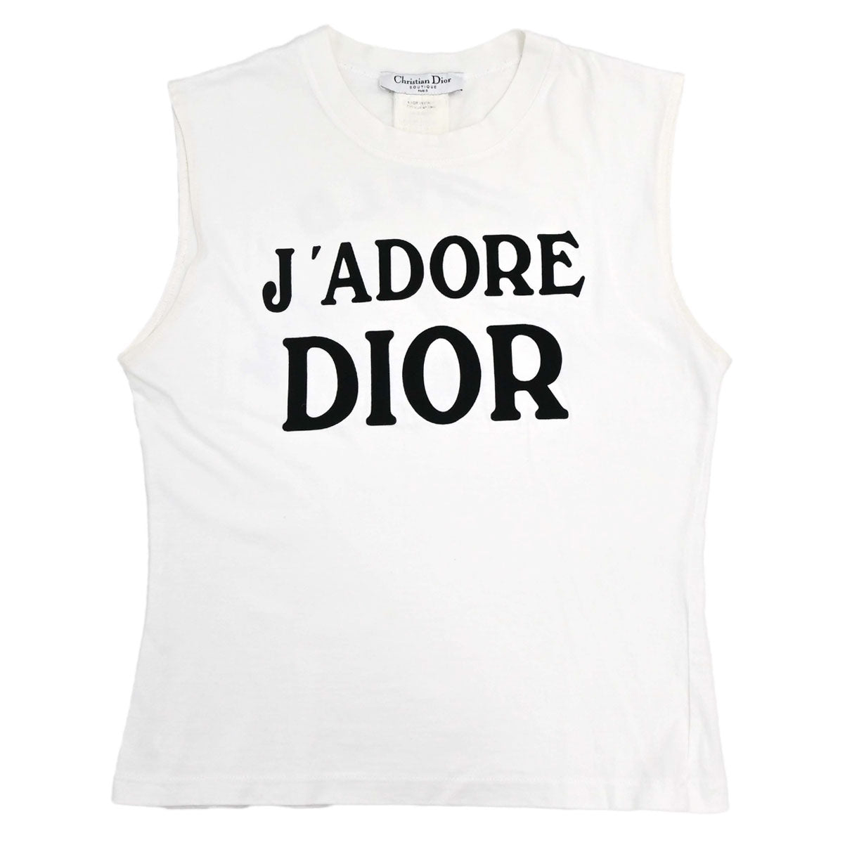 Christian Dior 2001 Sleeveless Tank Top White #40