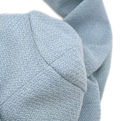 Chanel 1997 Single Breasted Tweed Jacket Light Blue #40