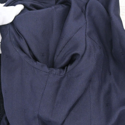 Chanel 1994 Double Breasted Tweed Jacket Navy #34