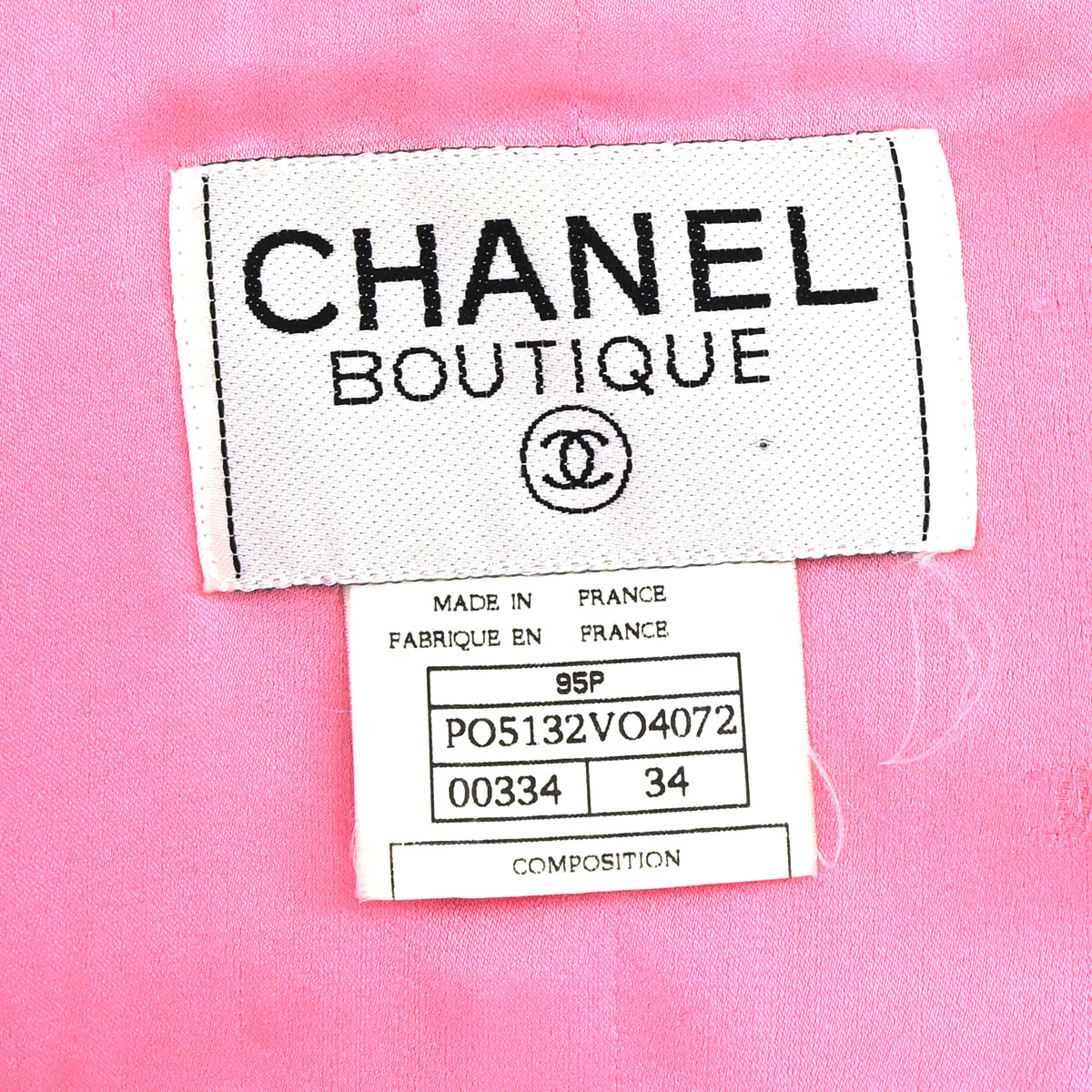 Chanel 1995 Single Breasted Short Sleeve Tweed Sequins Jacket Pink #34